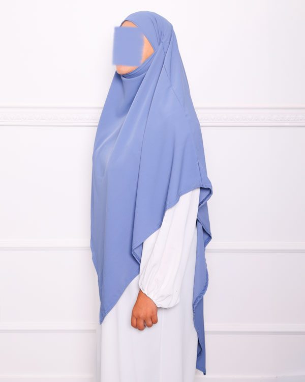 khimar soie de medine khimar long soie de medine khimar pas cher voile pas cher mon hijab pas cher bleu